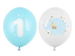 1 Års Ballon Mix Lyseblå