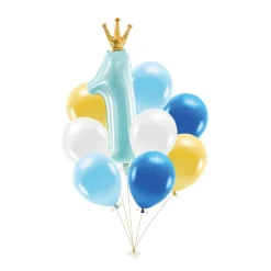 1 Års Ballonbuket Lyseblå
