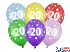 20 Års Balloner Farvemix