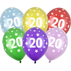 20 Års Balloner Farvemix