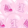 1 Års Balloner Lyserød