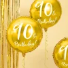 90 Års Folieballon Guld
