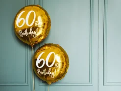 60 Års Folieballon Guld