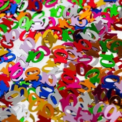 10 Års Konfetti Multifarvet