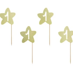 1 Års Madpinde Glitter Guld
