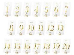 Akryl Bordnumre Guld