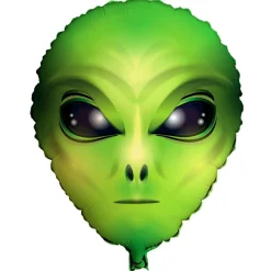 Alien Hoved Folieballon Grøn