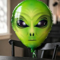 Alien Hoved Folieballon Grøn