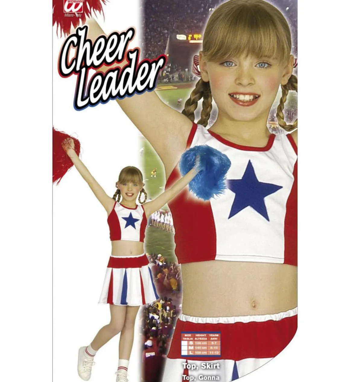 Amerikansk Cheerleader Børnekostume