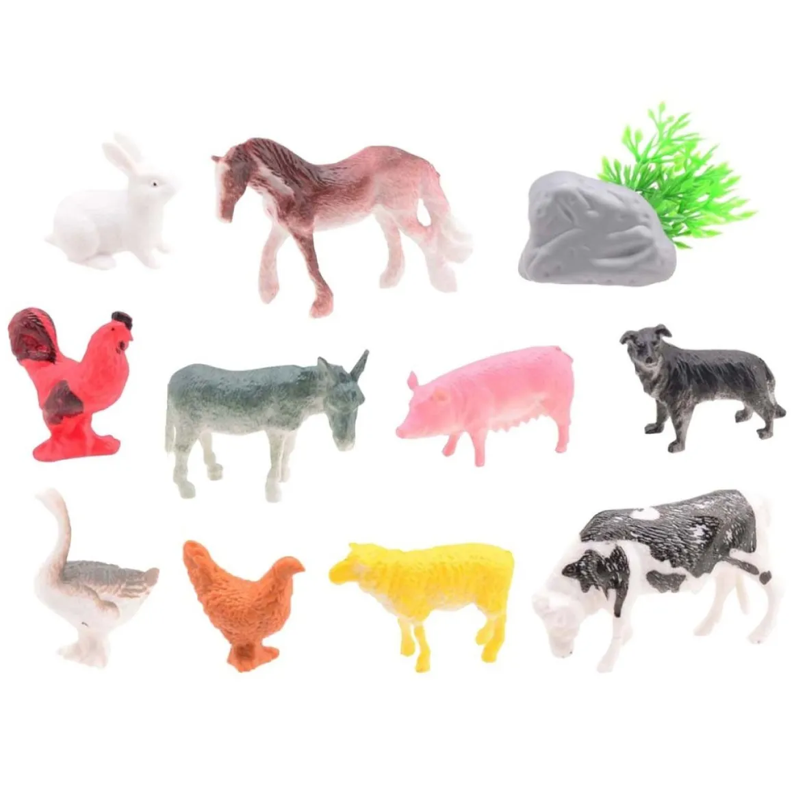 Animal World® Bondegårdsdyr Legefigurer Sæt 12 Dele