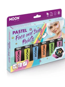 Ansigtsmaling UV Pastel Neon Sminkesæt