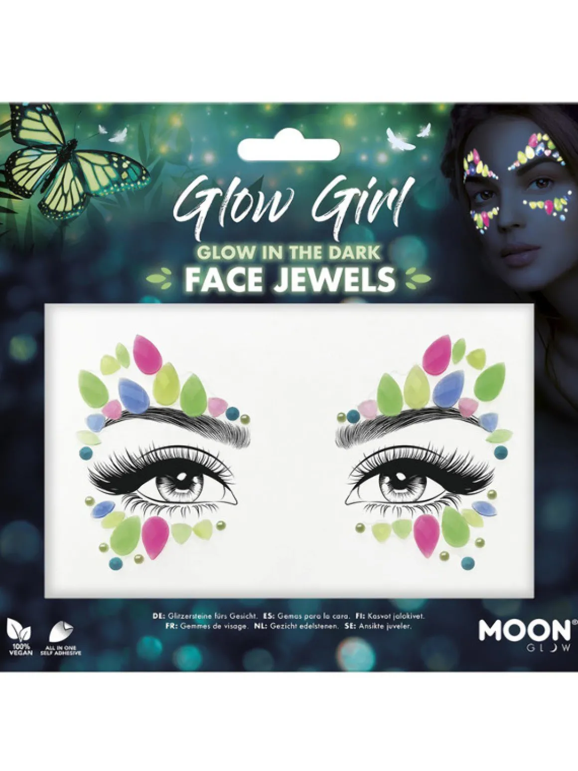Ansigtssmykker Glow Girl