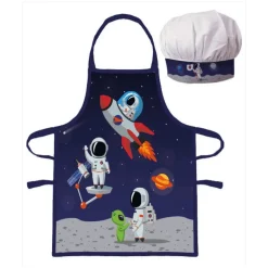 Astronaut Forklæde & Kokkehue Sæt