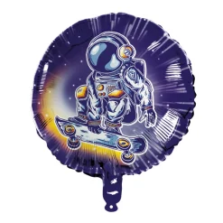 Astronaut Skater Rund Folieballon