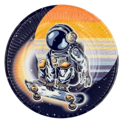 Astronaut Skater Paptallerkener