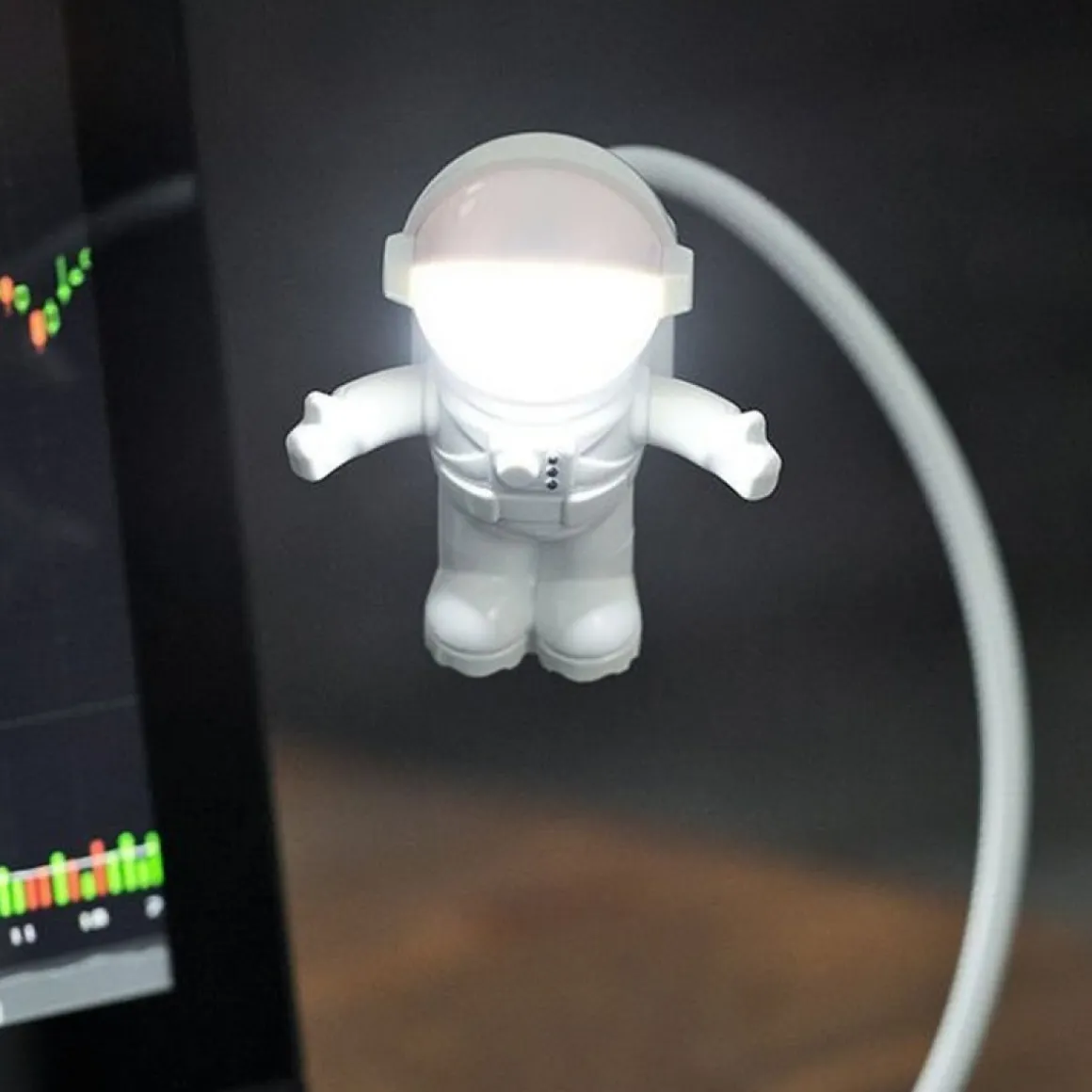 Astronaut USB Lampe Hvid