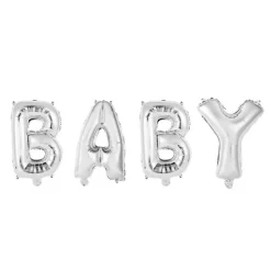 Baby Folieballoner Sølv