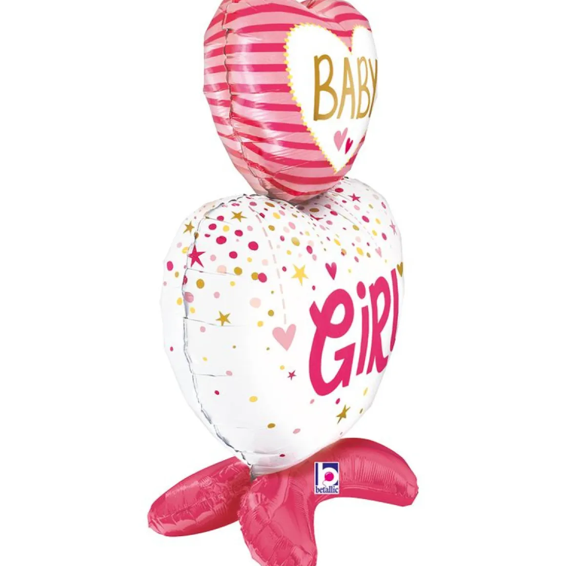 Baby Girl Hjerte Folieballon