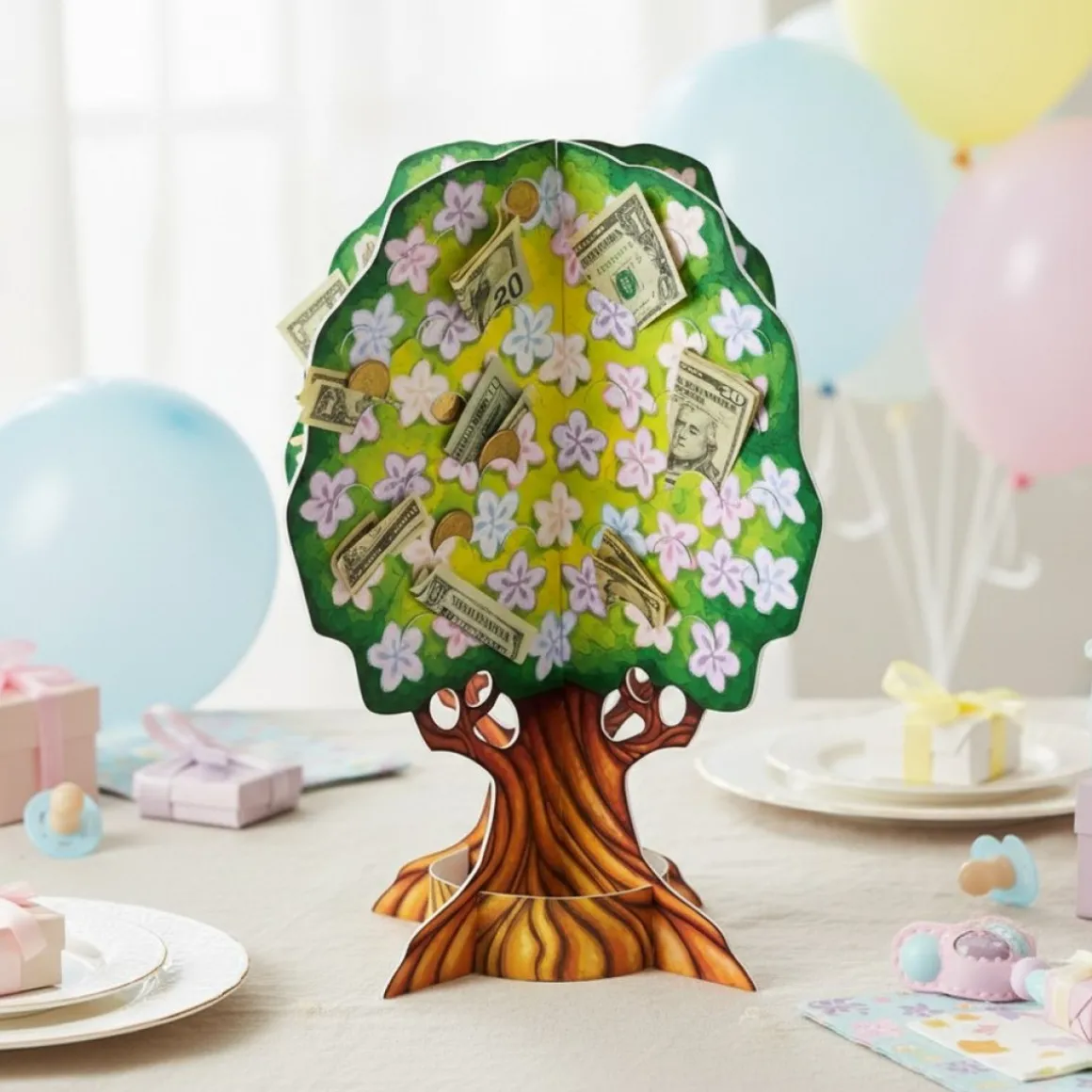 Babyshower Pengetræ Centerpiece