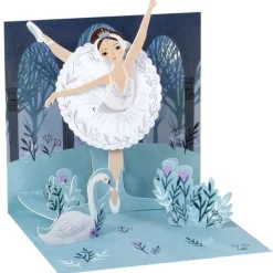 Ballerina Pop-Up Kort Blå