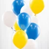 Ballonbuket Gul/Blå