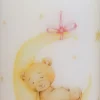 Bamse Bloklys Hvid/Lyserød