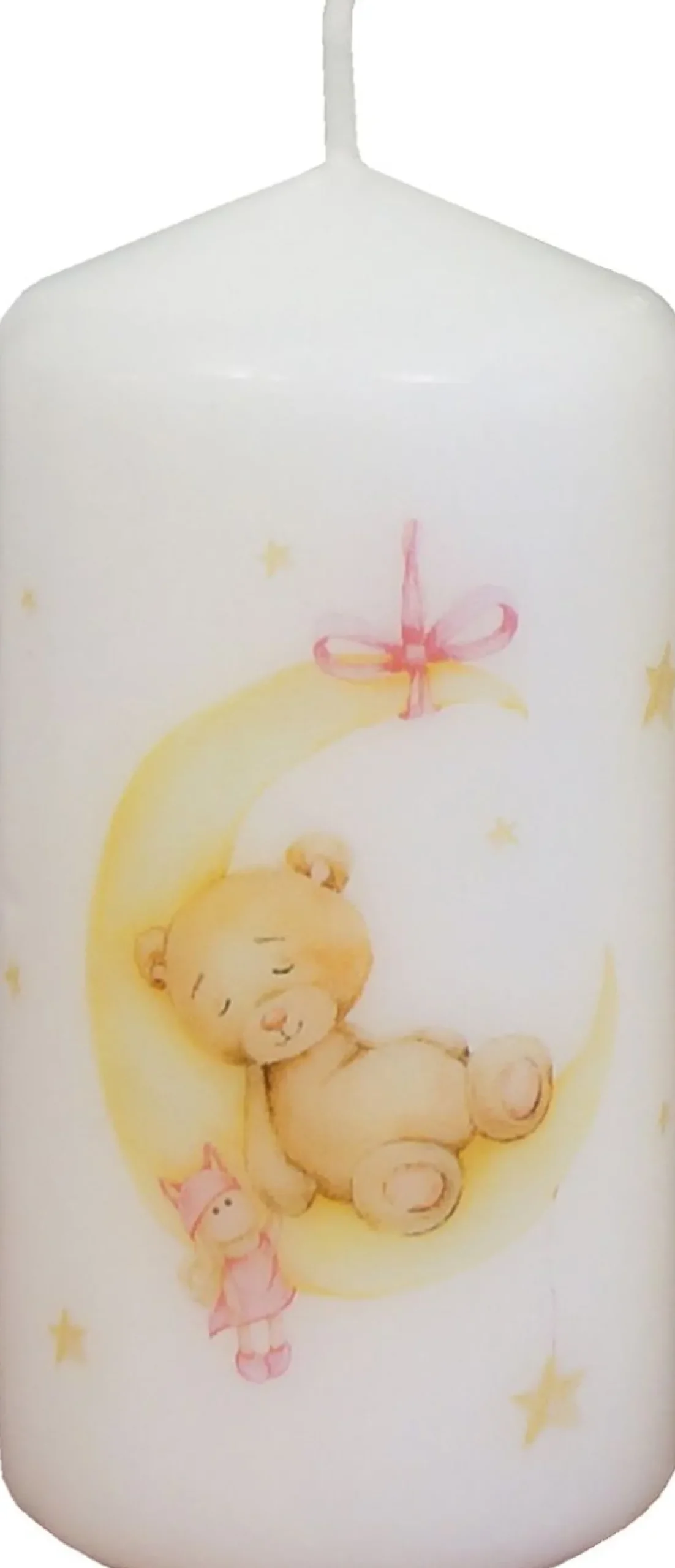 Bamse Bloklys Hvid/Lyserød