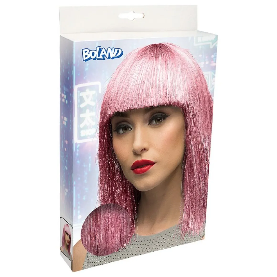 Bangs Glitter Paryk Lyserød