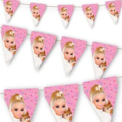Barbie® Vimpelguirlande Lyserød
