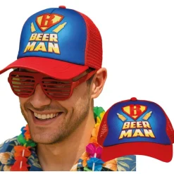Beer Man Kasket Rød/Blå