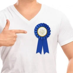 Best Dad Medaljerosette Blå