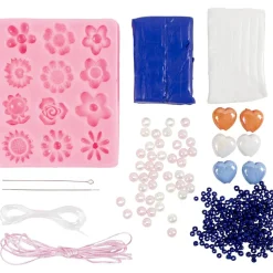 Blå Blomstersmykker DIY