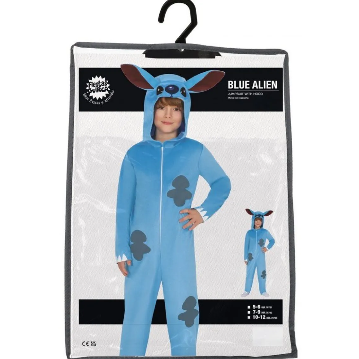 Blå Alien Børnekostume