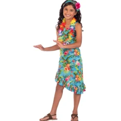 Blå Hawaii Børnekjole