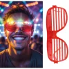 Blinkende Rave Briller Rød