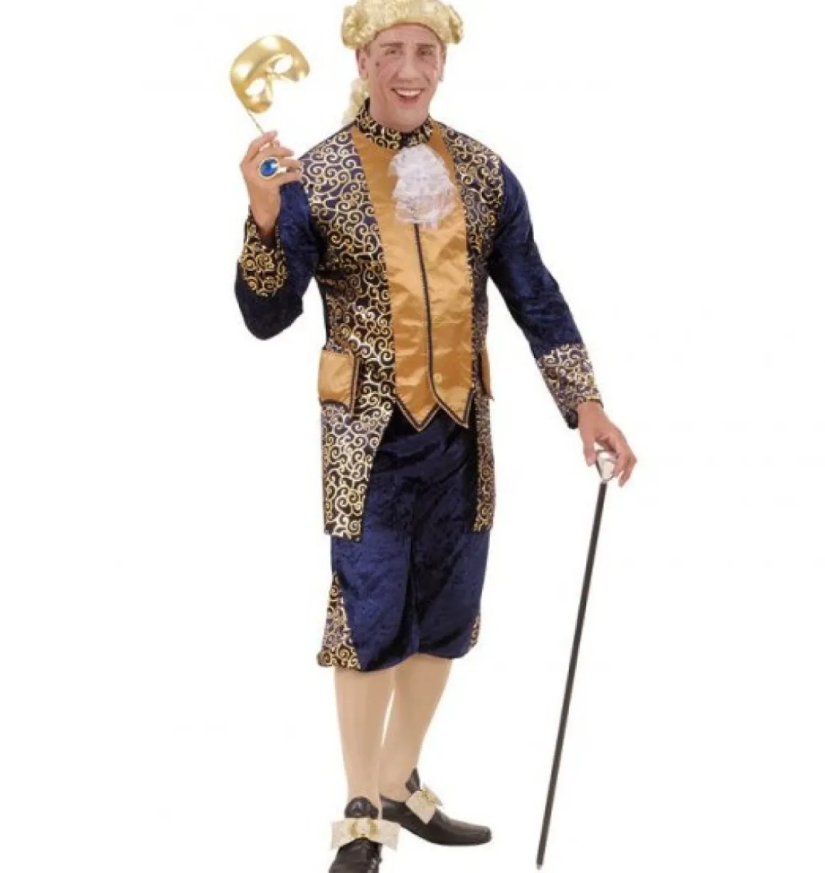 Blå Mandlig Markis Kostume