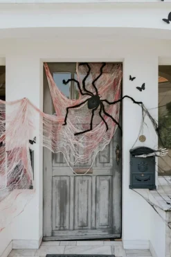 Blodig Halloween Stofbaggrund Hvid