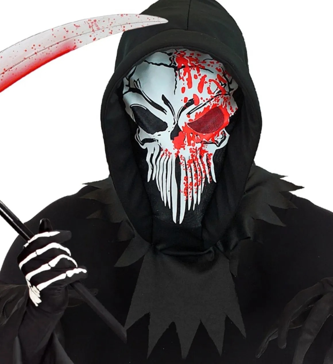 Blodig Reaper Hættemaske Sort