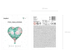 Blomster Hjerte Folieballon