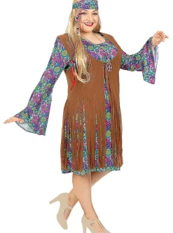 Blomster Hippie Kjole Kostume Plussize