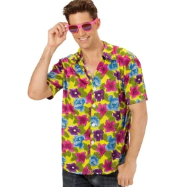 Blomstret Hawaiiskjorte Gul