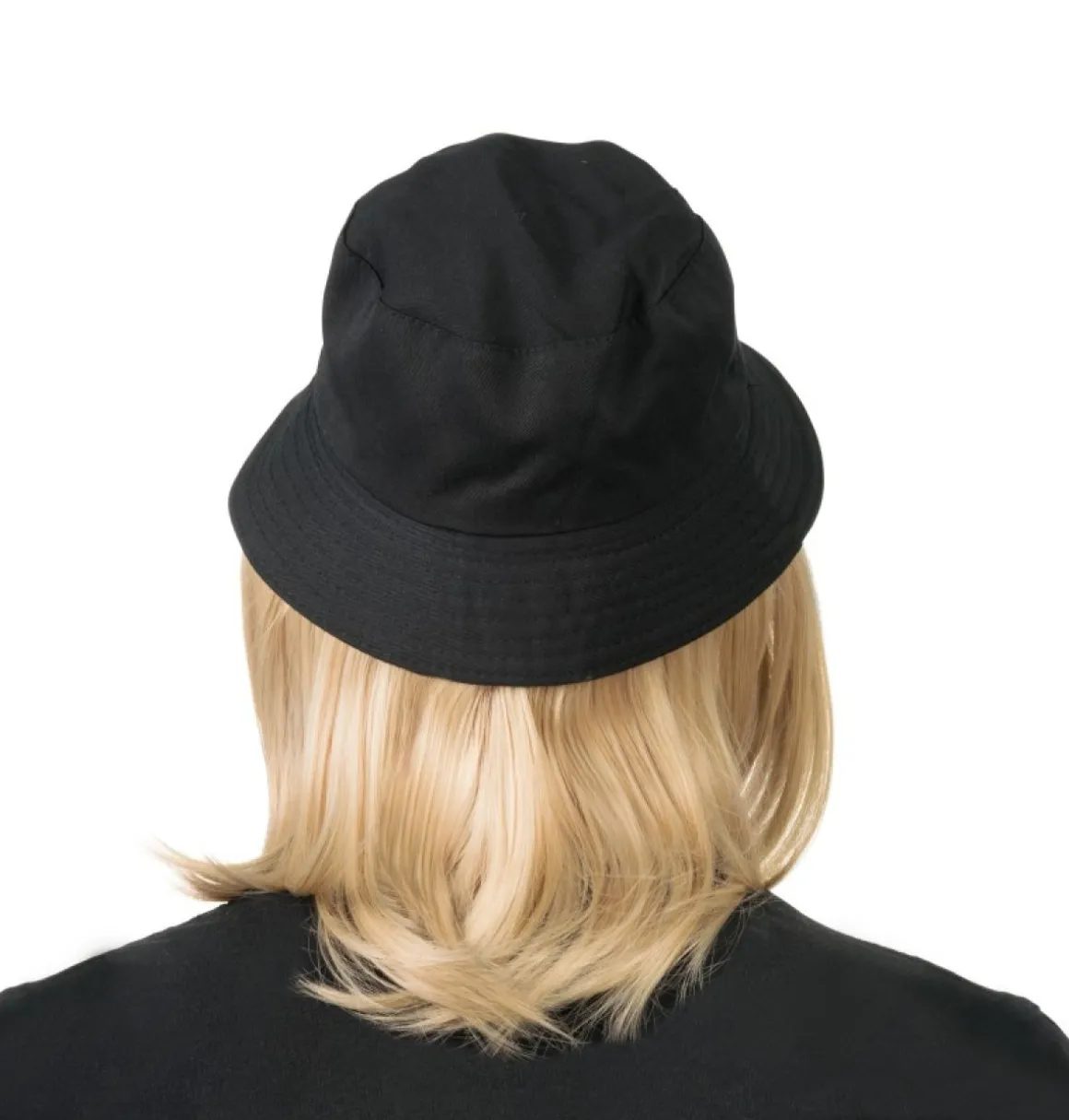 Blond Paryk Med Sort Bøllehat