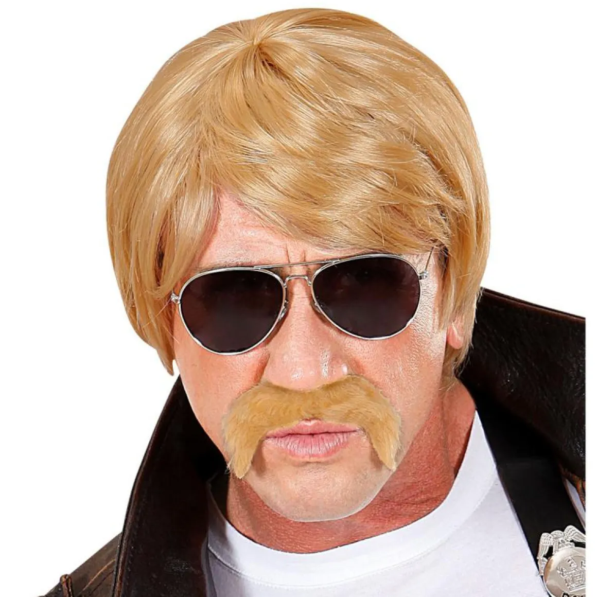 Blond Paryk & Moustache
