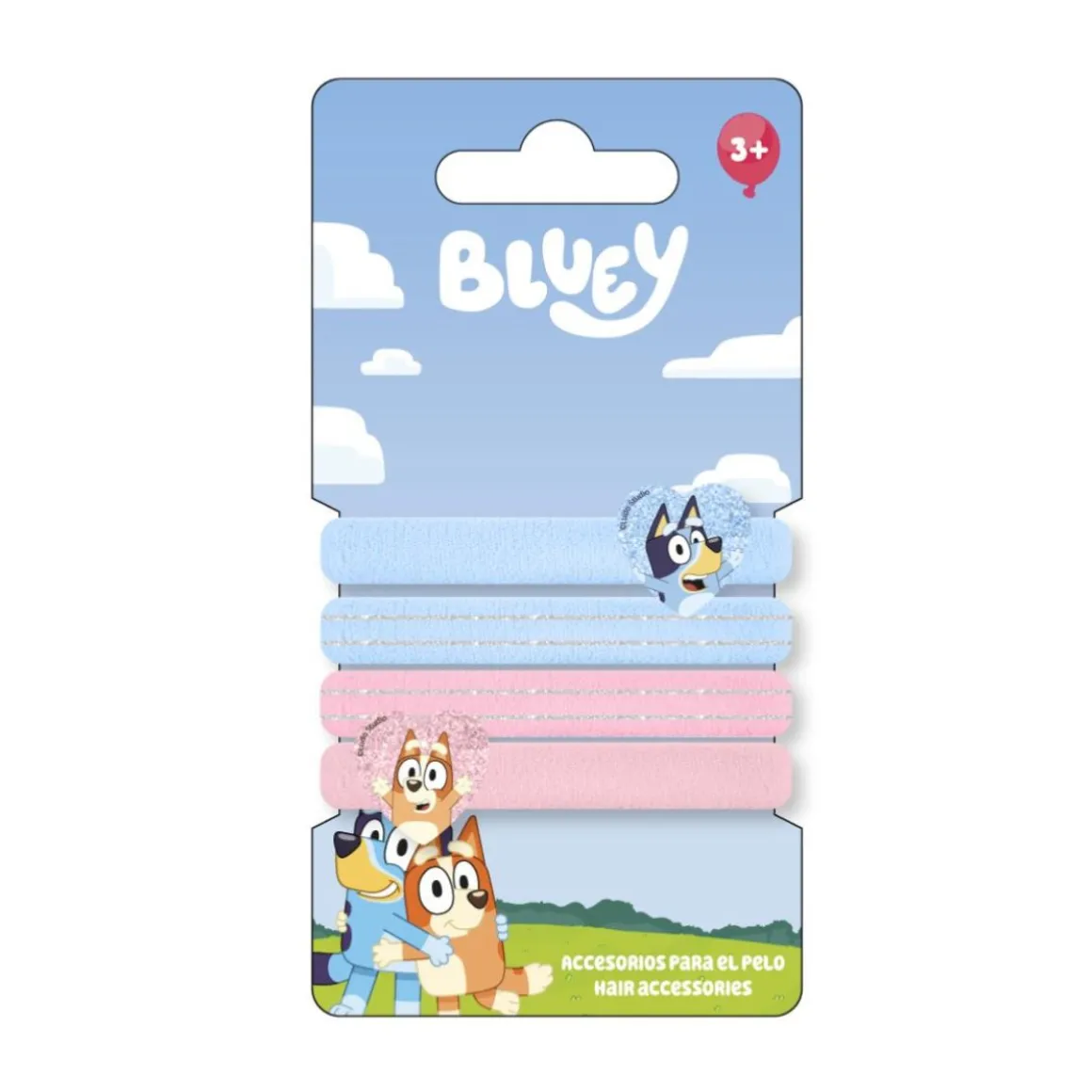 Bluey® Hårelastikker Blå/Lyserød