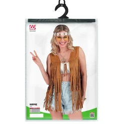 Boho Hippie Frynsevest Brun