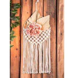 Bomuld Macrame Vægophæng Hvid