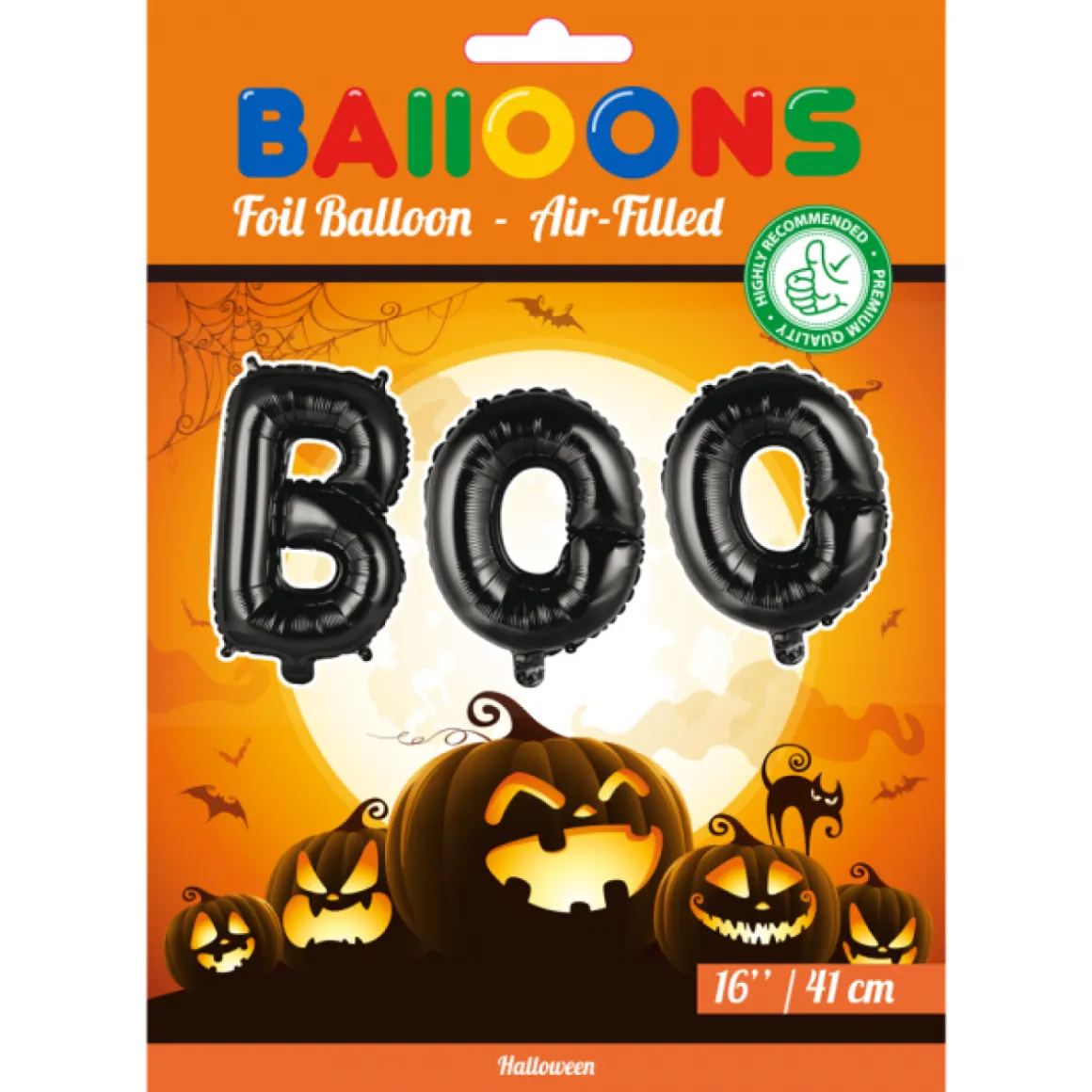 Boo Folieballoner Sort