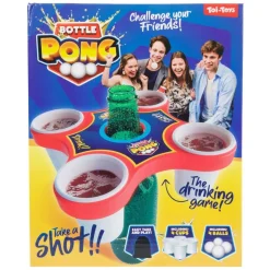 Bottle Pong® Selskabsspil Med 4 Bolde & 4 Kopper