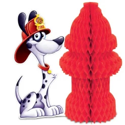 Brandhane & Brandmandshund Centerpieces