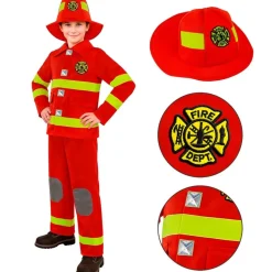 Brandmand Børnekostume Rød